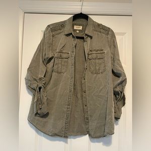 Express army green top